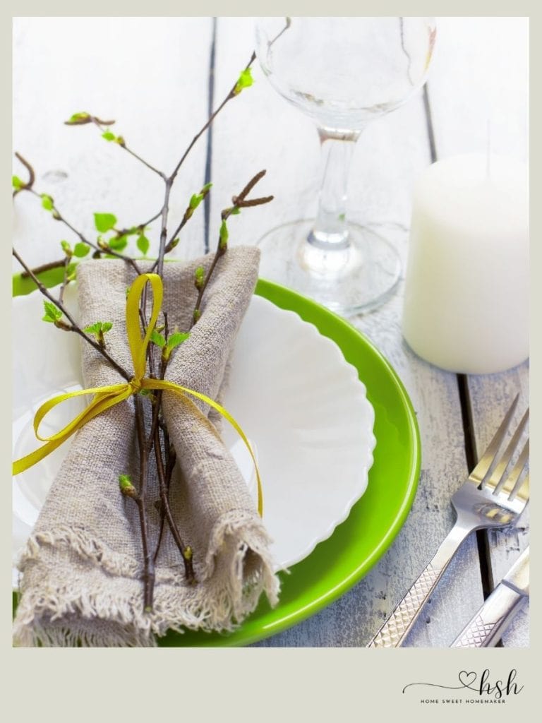 Elegant table setting with natural elements.